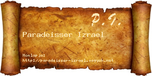 Paradeisser Izrael névjegykártya